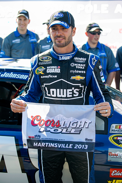 Jimmie Johnson Wins Pole At Martinsville With Track Record