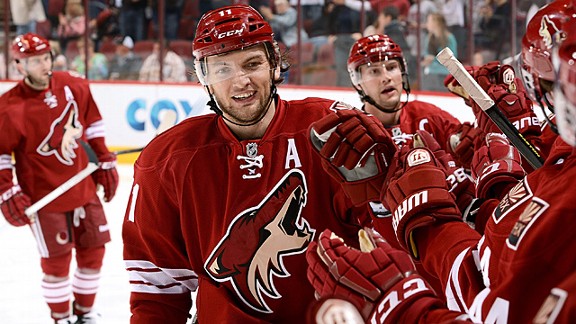 Martin Hanzal #11 of the Phoenix Coyotes
