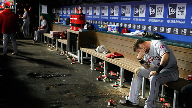 Josh Hamilton #32 of the Los Angeles Angels
