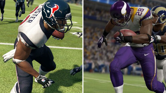 Fantasy football giants Arian Foster and Adrian Peterson will face off in the New-school bracket final.