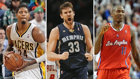 Paul George, Marc Gasol and Jamal Crawford