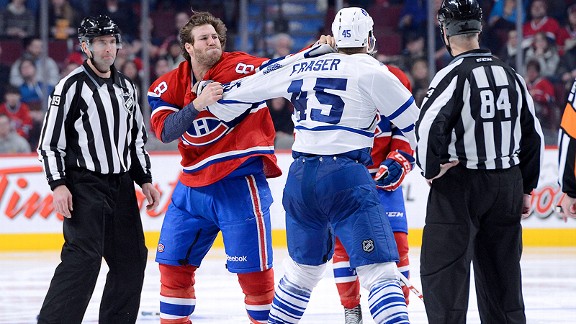 Brandon Prust and Mark Fraser
