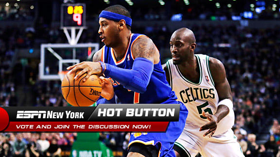 Carmelo Anthony and Kevin Garnett