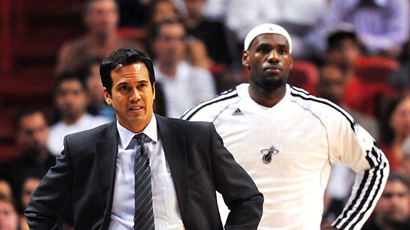 Erik Spoelstra and LeBron James