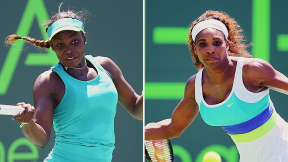 Sloane Stephens and Serena Williams