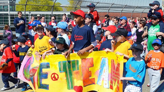 Savin HIll Little League march for Martin Richard