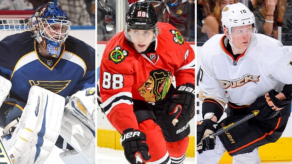 Brian Elliott, Patrick Kane, Corey Perry