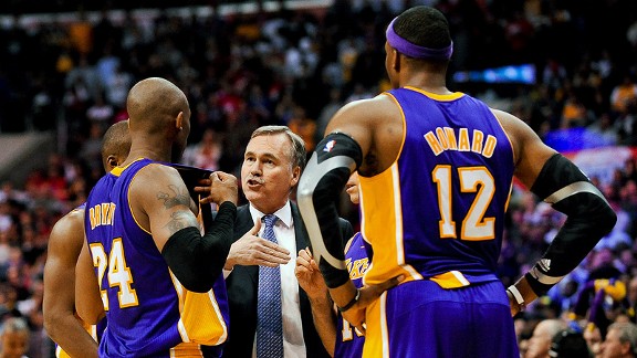 Kobe Bryant, Dwight Howard and Mike D'Antoni