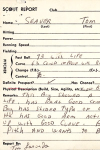 Tom Seaver Scouting Report