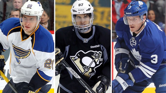 Alex Steen, Sidney Crosby, Dion Phaneuf