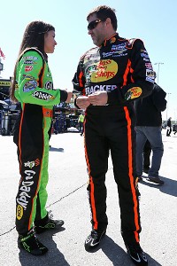 Danica Patrick and Tony Stewart