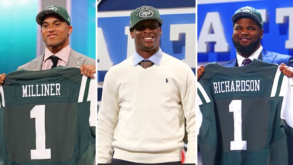 Dee Milliner, Geno Smith and Sheldon Richardson