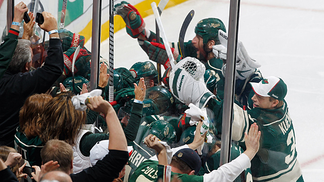 Jason Zucker #16 of the Minnesota Wild