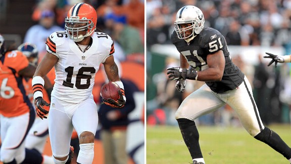 Josh Cribbs and Aaron Curry
