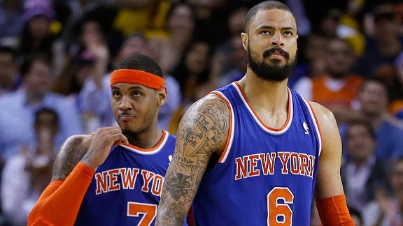 Carmelo Anthony and Tyson Chandler