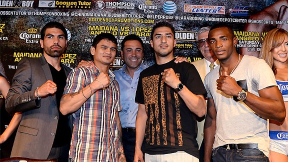 Alfredo Angulo, Marcos Maidana, Oscar De la Hoya,  Josesito Lopez, and Erislandy Lara, 