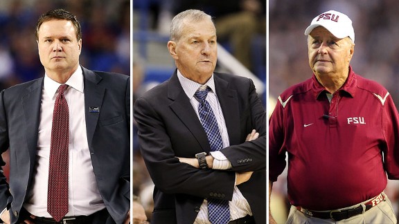 Bill Self, Jim Calhoun, Bobby Bowden
