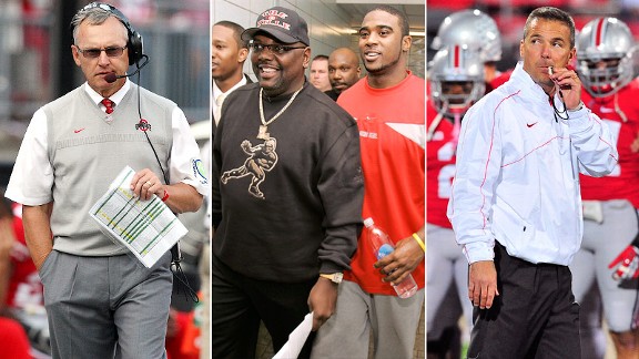 Jim Tressel, Ted Ginn Sr., Troy Smith, Urban Meyer