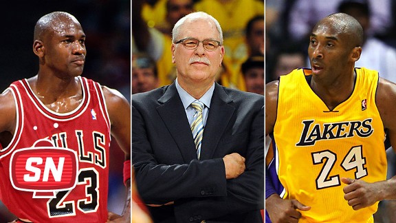 Michael Jordan, Phil Jackson & Kobe Bryant