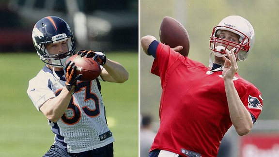 Wes Welker and Tom Brady