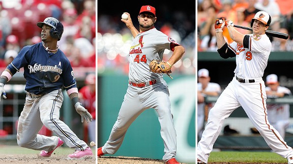 Jean Segura, Edward Mujica, and Chris Davis