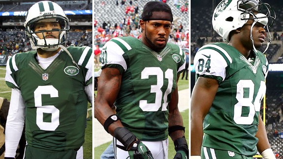 Mark Sanchez, Antonio Cromartie and Stephen Hill