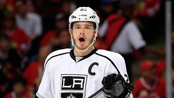 Captain Dustin Brown #23 of the Los Angeles Kings