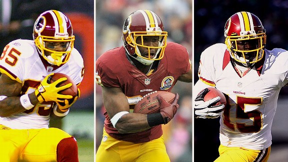 Leonard Hankerson, Pierre Garcon, and Josh Morgan