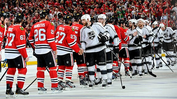 The Chicago Blackhawks and the Los Angeles Kings