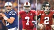 Andrew Luck, Colin Kaepernick and Matt Ryan