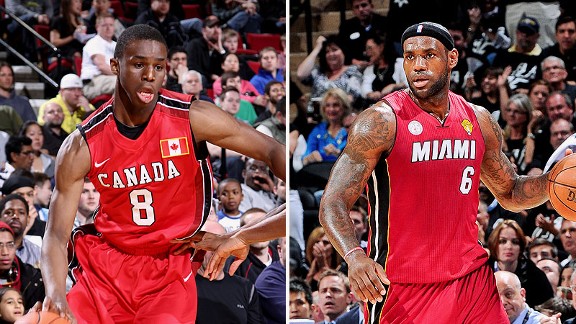 Andrew Wiggins and LeBron James