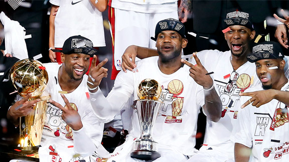 Dwyane Wade, LeBron James, Chris Bosh