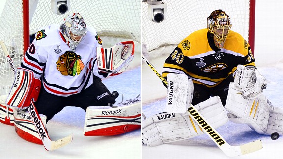 Corey Crawford and Tuukka Rask