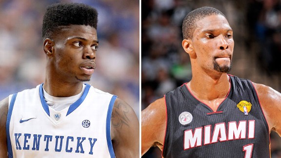 Nerlens Noel and Chris Bosh