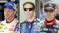 Dale Earnhardt Jr, Brad Keselowski and Jeff Gordon