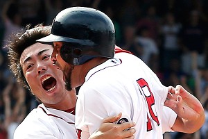 Koji Uehara and Shane Victorino