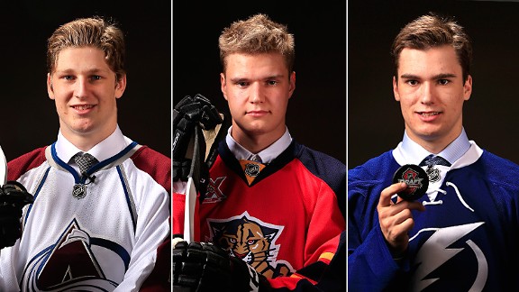 Nathan MacKinnon, Aleksander Barkov & Jonathan Drouin