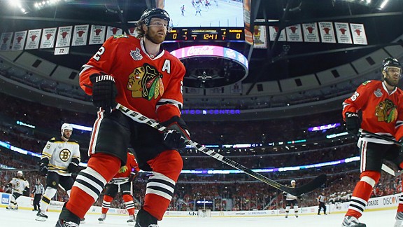 Duncan Keith #2 of the Chicago Blackhawks