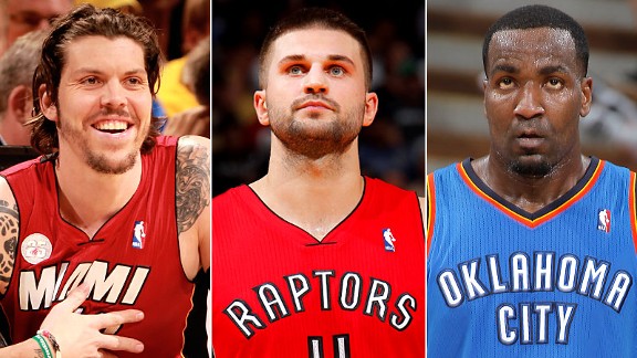 Mike Miller, Linas Kleiza & Kendrick Perkins
