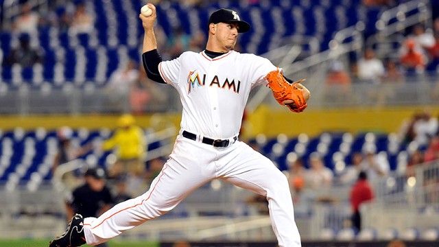 Jose Fernandez #16 of the Miami Marlins delivers a pitch during the first inning against the San Diego Padres at Marlins Park on July 1, 2013 in Miami, Florida.