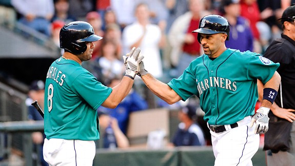 Kendrys Morales and Raul Ibanez