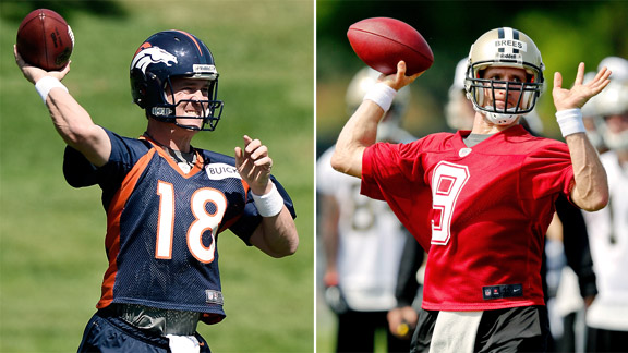 Peyton Manning, Drew Brees