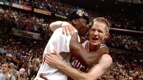 Michael Jordan and Steve Kerr