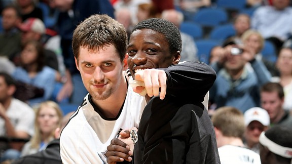 Kevin Love and Jonny Flynn