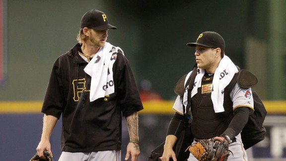 A.J. Burnett and Russell Martin