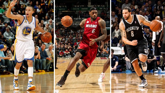 Stephen Curry, LeBron James, Deron Williams