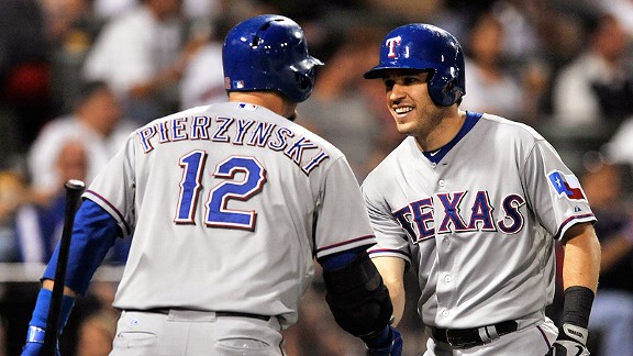 Ian Kinsler and A.J. Pierzynski