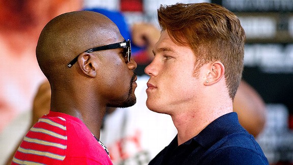 Floyd Mayweather and Canelo Alvarez
