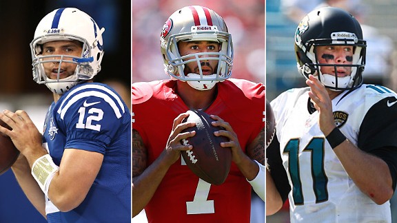 Andrew Luck, Colin Kaepernick & Blaine Gabbert