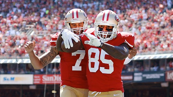 Colin Kaepernick and Vernon Davis